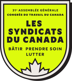Logo 31e Assemblée générale du Congrès du travail du Canada